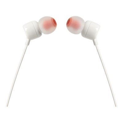 Casti JBL JBLT110WHT In-ear, cu fir, microfon încorporat Casti JBL JBLT110WHT In-ear, cu fir, microfon încorporat