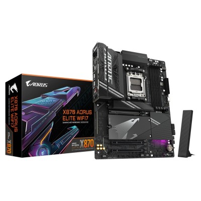 Placa de baza Gigabyte X870 AORUS ELITE WIFI7, AMD X870, AM5, ATX, DDR5, Wi-Fi 7 Placa de baza Gigabyte X870 AORUS ELITE WIFI7, AMD X870, AM5, ATX, DDR5, Wi-Fi 7