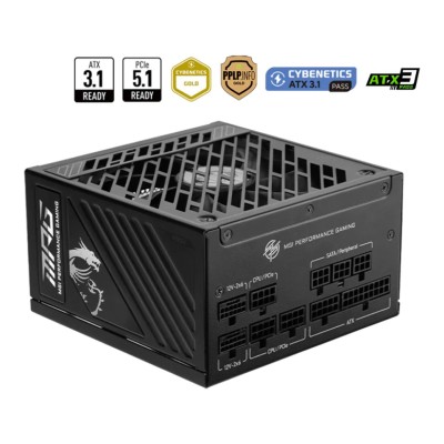 Sursa MSI MPG A1000GS PCIE5 1000W, 80 PLUS Gold, full modulara Sursa MSI MPG A1000GS PCIE5 1000W, 80 PLUS Gold, full modulara