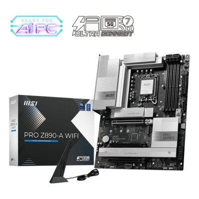 Placa de baza MSI PRO Z890-A WIFI, Intel Z890, LGA 1851 (Socket V1), ATX, DDR5, Wi-Fi 7