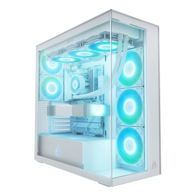 Carcasa Arctic Xtender Wh Mid Tower, tempered glass, Alb