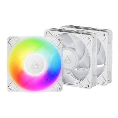 Ventilator carcasa Arctic P12 Pro A-RGB 120mm, PWM, ARGB, Alb, pachet x3