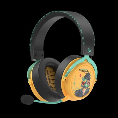 Casti A4Tech MR595 Renegade Sunset Over-ear Gaming, Wireless + Bluetooth + cablu, cu microfon Casti A4Tech MR595 Renegade Sunset Over-ear Gaming, Wireless + Bluetooth + cablu, cu microfon