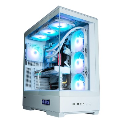 Carcasa Zalman P50 DS Mid Tower, tempered glass, Alb Carcasa Zalman P50 DS Mid Tower, tempered glass, Alb