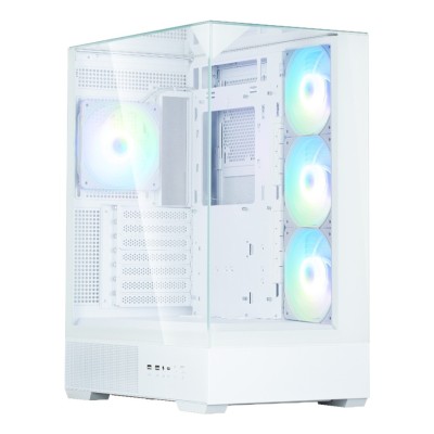 Carcasa Zalman P40 Prism Plus Mid Tower, tempered glass, Alb Carcasa Zalman P40 Prism Plus Mid Tower, tempered glass, Alb