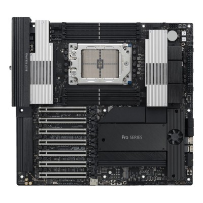 Placa de baza ASUS Pro WS WRX90E-SAGE SE, AMD WRX90, AMD Socket sTR5, EEB, DDR5, 10GbE Placa de baza ASUS Pro WS WRX90E-SAGE SE, AMD WRX90, AMD Socket sTR5, EEB, DDR5, 10GbE
