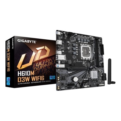 Placa de baza Gigabyte H610M D3W WIFI6, Intel H610, LGA 1700, mATX, DDR5, Wi-Fi 6 Placa de baza Gigabyte H610M D3W WIFI6, Intel H610, LGA 1700, mATX, DDR5, Wi-Fi 6