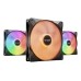 Ventilator carcasa be quiet! LIGHT WINGS LX 140mm, PWM, ARGB, pachet x3