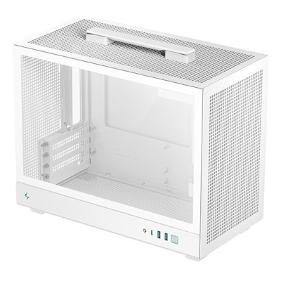 Carcasa DeepCool CH160 PLUS Wh Mini Tower, tempered glass, Alb