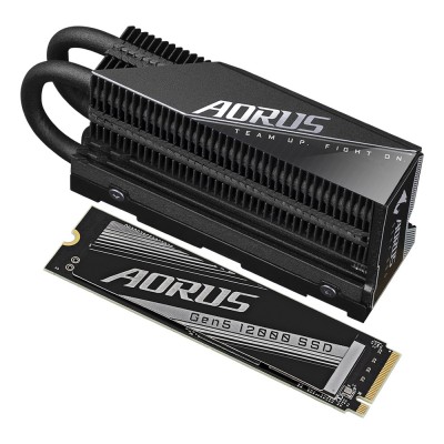 SSD Gigabyte AORUS Gen5 12000 2TB, M.2 2280, PCIe 5.0 NVMe, cu radiator