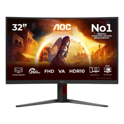 Monitor AOC C32G4Z 31.5 inch, 1920 x 1080 px, VA, 260 Hz, Curbat, Gaming Monitor AOC C32G4Z 31.5 inch, 1920 x 1080 px, VA, 260 Hz, Curbat, Gaming