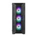 Carcasa ABKONCORE H250X, Black, ATX Mid Tower, tempered glass, mesh, RGB, fara sursa