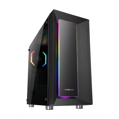 Carcasa ABKONCORE Cronos 510 Sync, Black, ATX Mid Tower, tempered glass, RGB, fara sursa