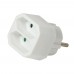 Adaptor priza Logilink LPS218, 2 x Euro, Protectie copii, Alb