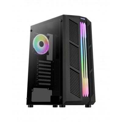 Carcasa Aerocool Prime, ATX, Mid Tower, ARGB, Neagra, Fara sursa