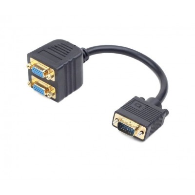 Cablu Splitter VGA Gembird CC-VGAX2-20CM, VGA la 2 x VGA, 20 cm, Negru