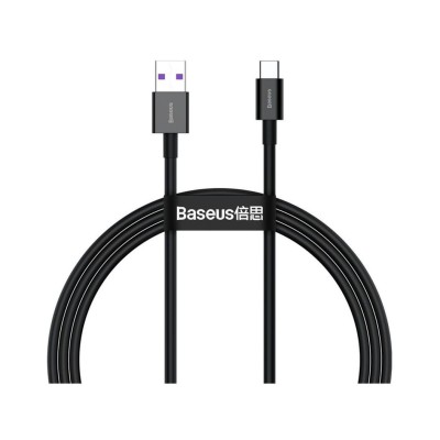 Cablu USB la USB-C Baseus Superior Series CATYS-A01, Fast Charge, 2 m, Negru Cablu USB la USB-C Baseus Superior Series CATYS-A01, Fast Charge, 2 m, Negru