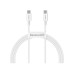Cablu USB-C la USB-C Baseus Superior Series CATYS-B02, Fast Charge, 1 m, Alb Cablu USB-C la USB-C Baseus Superior Series CATYS-B02, Fast Charge, 1 m, Alb
