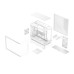 Carcasa ASUS PRIME AP202 Small Tower, sticlă securizată curbată, alb
