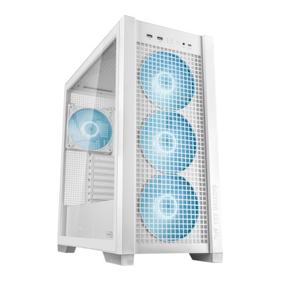 Carcasa ASUS TUF GAMING GT302 Mid Tower, sticlă securizată, alb