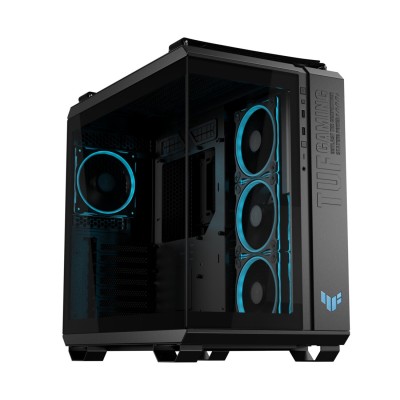 Carcasa ASUS TUF GAMING GT502 HORIZON Mid Tower, sticlă securizată, negru