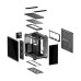 Carcasa ASUS TUF GAMING GT502 HORIZON Mid Tower, sticlă securizată, negru