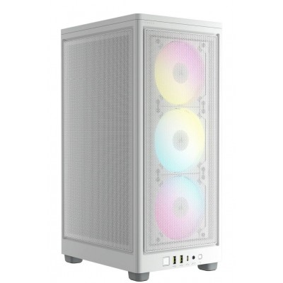 Carcasa Corsair 2000D Airflow RGB Mini-ITX, fara sursa, alba