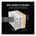 Carcasa Corsair 2500X Mid Tower, sticlă securizată, White/Bamboo