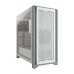 Carcasa Corsair 4000D Airflow, ATX Mid Tower, Tempered Glass, Alba