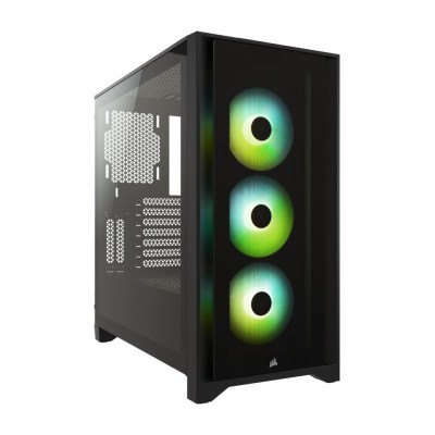 Carcasa Corsair 4000X, RGB, ATX Mid Tower, Tempered Glass, Neagra