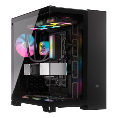 Carcasa Corsair 6500X Mid Tower, sticlă securizată, negru