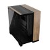 Carcasa Corsair 6500X Mid Tower, sticlă securizată, Negru/Walnut Wood