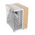 Carcasa Corsair 6500X Mid Tower, sticlă securizată, White/Bamboo