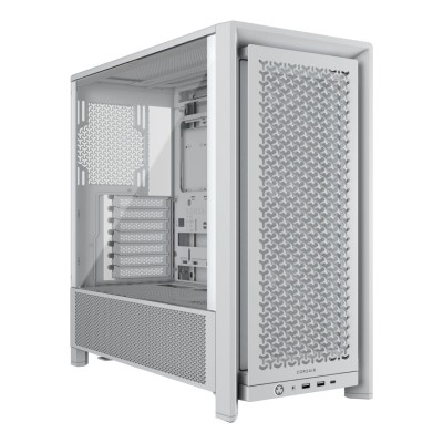 Carcasa Corsair FRAME 4000D RS Mid Tower, sticlă securizată, alb