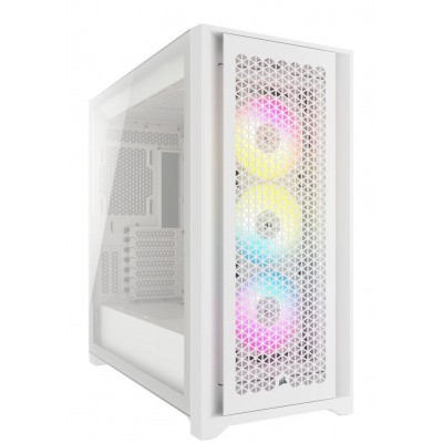 Carcasa Corsair iCUE 5000D RGB Airflow Mid-Tower, fara sursa, alba