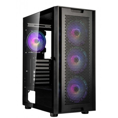 Carcasa Kolink Observatory Duo ARGB, Mid-Tower, fara sursa, neagra