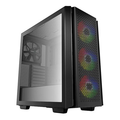 Carcasa Deepcool CG650, E-ATX, Middle Tower, ARGB, Tempered Glass, Neagra, Fara sursa