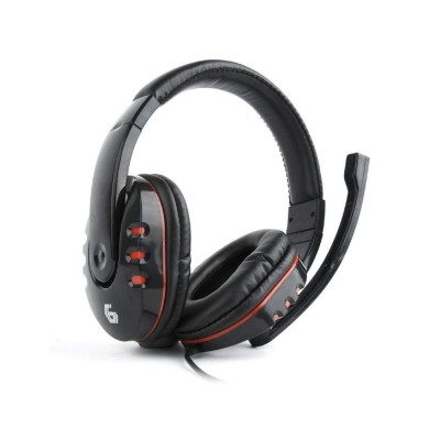 Casti Gaming Gembird GHS-402, Cu fir, Microfon pe brat, Negru / Rosu