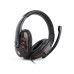Casti Gaming Gembird GHS-402, Cu fir, Microfon pe brat, Negru / Rosu