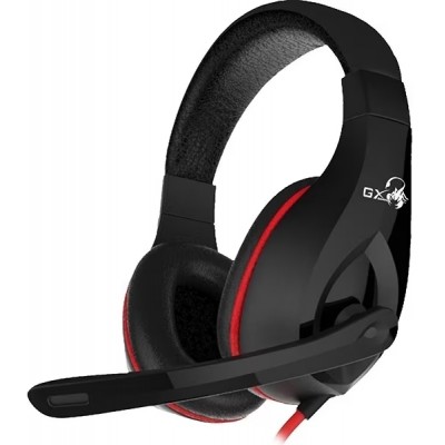 Casti Gaming Genius Lychas HS-G560, Cu fir, Microfon pe brat, Negru / Rosu