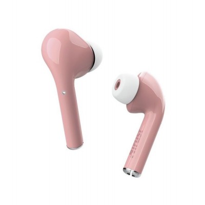 Casti Wireless Trust Nika Touch Earphones, Cu microfon, Roz