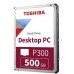 HDD  Toshiba, P300,  500GB, 3.5-inch SATA-3, 7200rpm, 32MB
