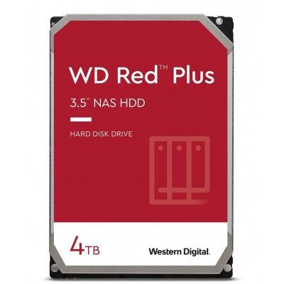HDD WD Red Plus, 4TB, 3.5-inch, SATA-3, 5400rpm, 256MB