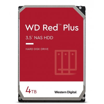 HDD WD Red Plus, 4TB, 3.5-inch, SATA-3, 5400rpm, 256MB