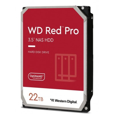 HDD WD Red Pro, 22TB, 3.5-inch, SATA-3, 7200rpm, 512MB