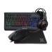 Kit Gaming Serioux Kayel, 4 in 1, Negru, USB, Tastatura cu Iluminare Rainbow + Mouse + Casti gaming + Mouse pad