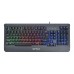 Kit Gaming Serioux Kayel, 4 in 1, Negru, USB, Tastatura cu Iluminare Rainbow + Mouse + Casti gaming + Mouse pad