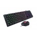 Kit Gaming Spacer SP-GK-01, 2 in 1, Negru, USB, Tastatura cu Iluminare Rainbow + Mouse Optic