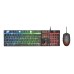 Kit Gaming Trust GXT 838 Azor, 2 in 1, Negru, USB, Tastatura cu Iluminare Rainbow + Mouse Optic cu 3000 DPI