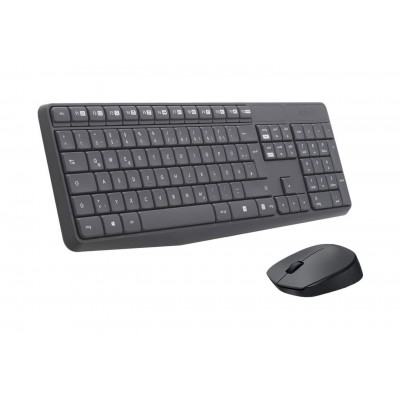 Kit Wireless Logitech MK235, 2 in 1, Negru, USB, Tastatura + Mouse